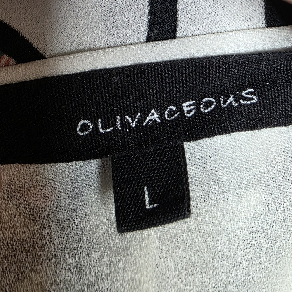 Olivaceous Angel Wing Geometric Dress Size Large - Picture 8 of 10